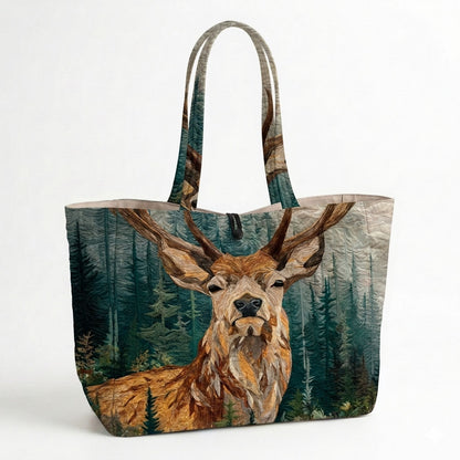 Forest Deer Quilted Classic Tote Bag SN0DK031