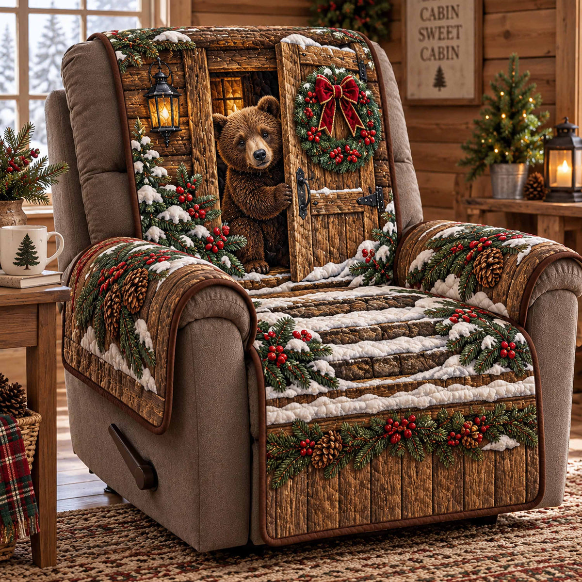 Forest Friends Quilted Sofa Cover SN0TD1228