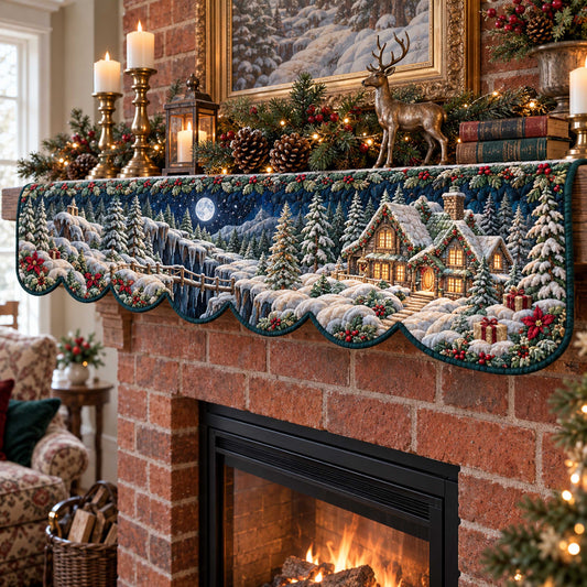 Forest Frost Quilted Mantel Scarf SN0TD518