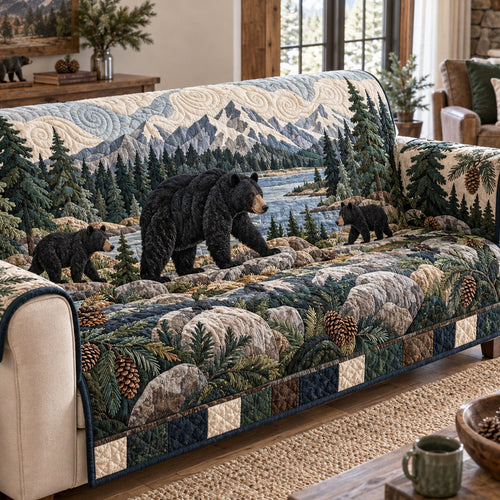 Forest Gathering Quilted Sofa Cover SN0TV310