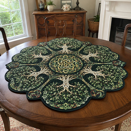 Forest Grace Custom Shape Quilted Table Topper SN0PT724