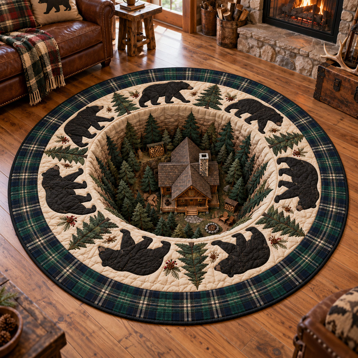 Forest Haven Quilted Round Mat SN0TV723