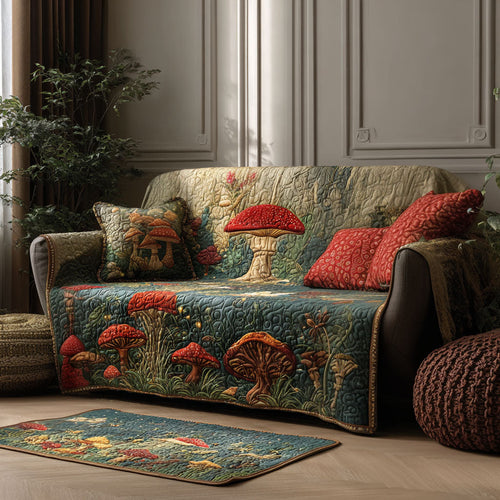 Forest Hearth Quilted Sofa Cover NCU0PTT2268