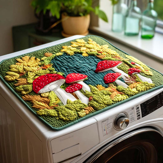 Forest Mushroom Quilted Washer and Dryer Cover NCU0NTD395
