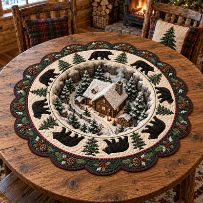 Forest Retreat Custom Shape Quilted Table Topper SN0TV704