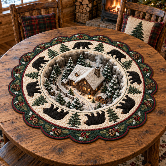 Forest Retreat Custom Shape Quilted Table Topper SN0TV704