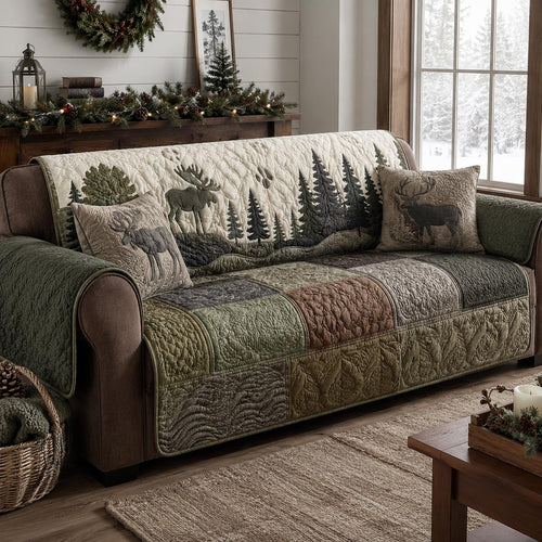 Forest Retreat Quilted Sofa Cover SN0DV165