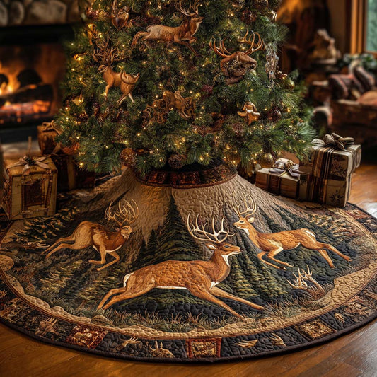 Forest Spirits Christmas Quilted Tree Skirt NCU0NNT2504