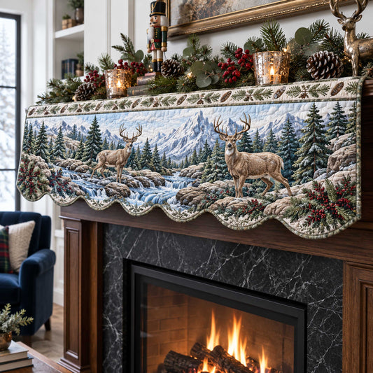 Forest Stag Quilted Mantel Scarf SN0TD524