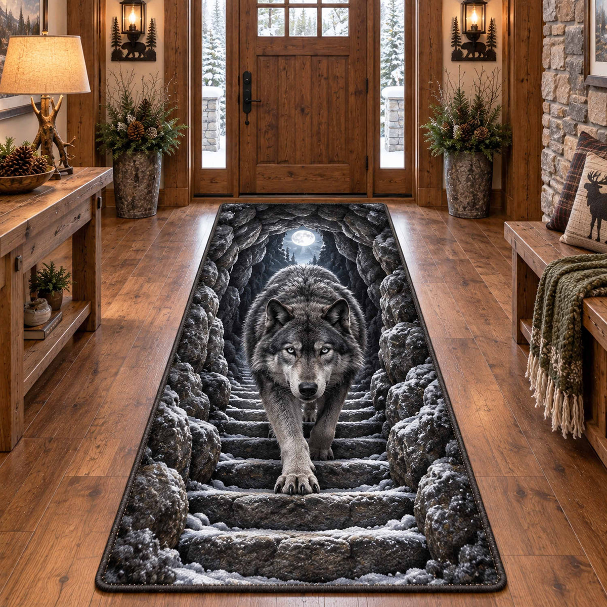 Forest Wolf Runner Carpet SN0TD942