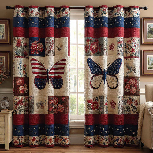 Freedom Flutter Spirit Quilted Curtains NCU0QQ312