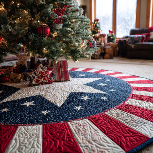 Freedom Heritage Christmas Quilted Tree Skirt NCU0DV1396