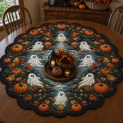 Friendly Ghost Parade Custom Shape Quilted Table Topper SN0PT538