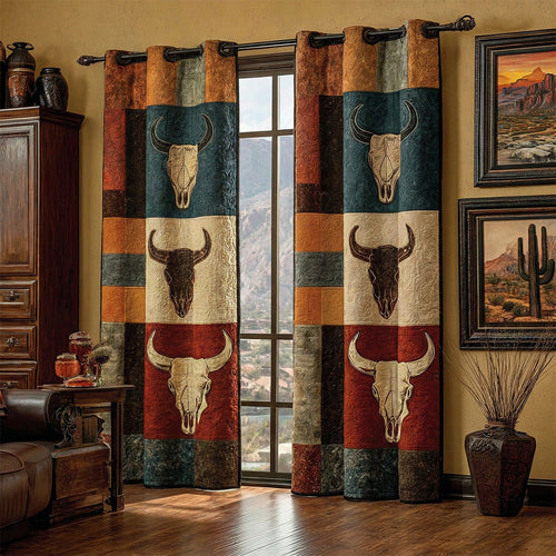 Frontier Emblem Quilted Curtains NCU0DH813
