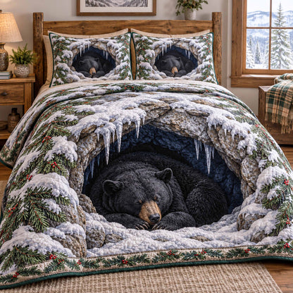 Frost Cave 3-Piece Quilted Bedding Set SN0TD1051