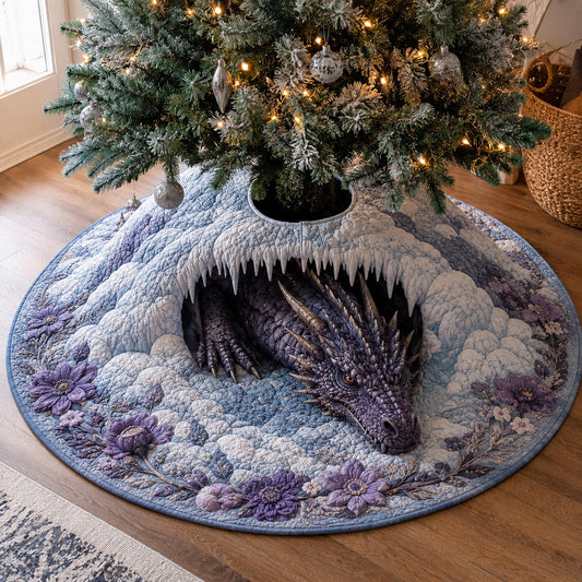 Frost Dragon Cave Christmas Quilted Tree Skirt SN0DV184