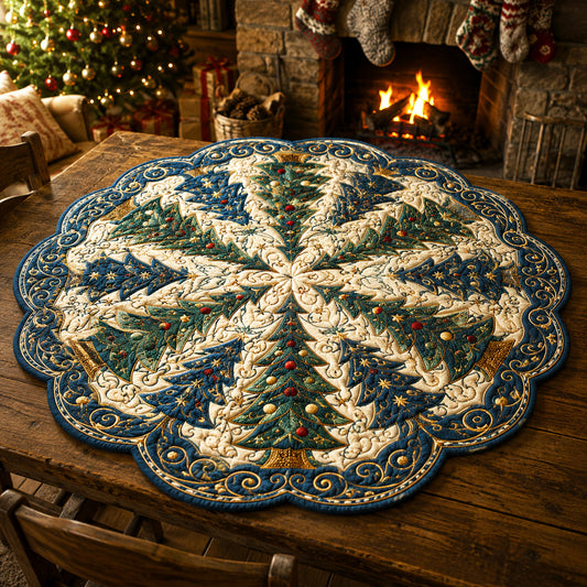 Frosted Forest Custom Shape Quilted Table Topper SN0TV119