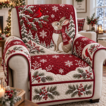 Frosted Forest Friends Quilted Sofa Cover SN0PT1387