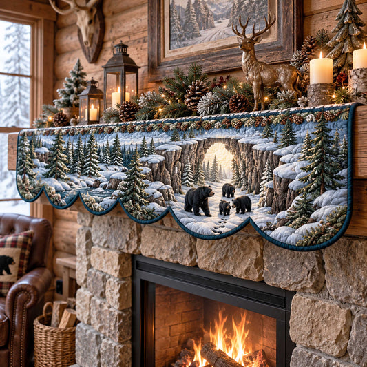 Frosted Forest Quilted Mantel Scarf SN0TD520