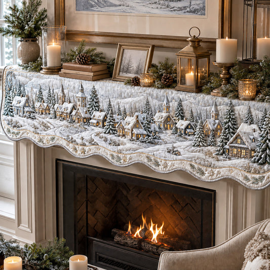 Frosted Forest Quilted Mantel Scarf SN0TV284