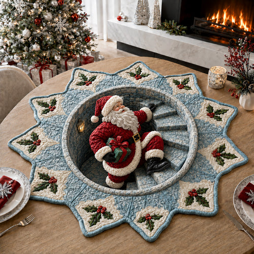 Frosted Village Custom Shape Quilted Table Topper SN0TV173