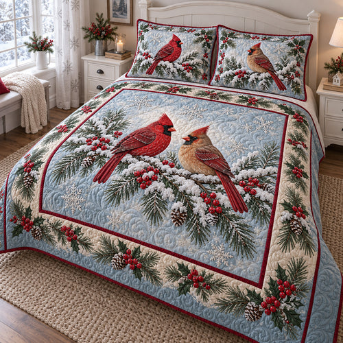 Frosted Wings 3-Piece Quilted Bedding Set SN0TV780