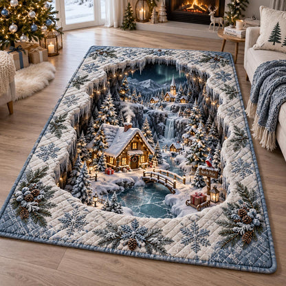 Frosted Winter Village Area Rug SN0DV884