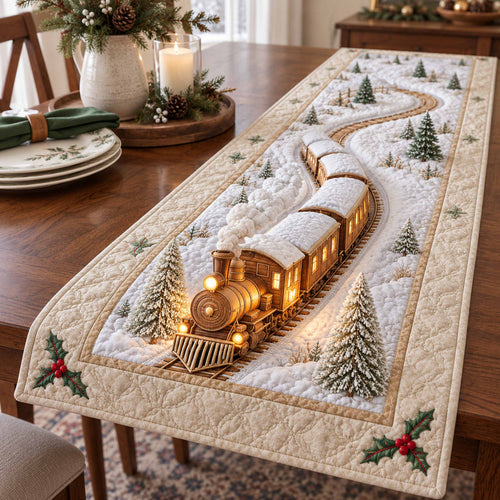 Frosty Express Quilted Table Runner SN0TD1059