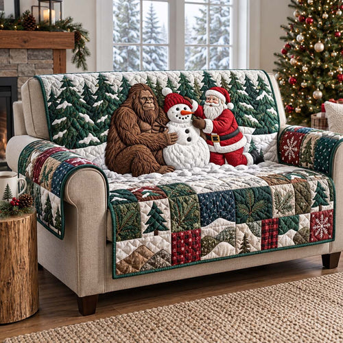 Frosty Friends Quilted Sofa Cover SN0HH0816