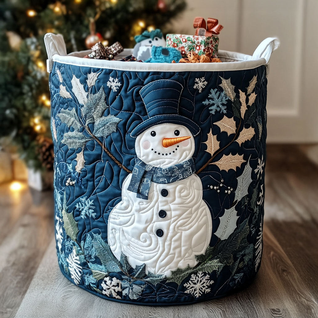 Frosty Joy Quilted Laundry Basket NCU0PTT1298