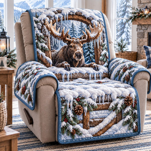 Frosty Moose Window Quilted Sofa Cover SN0TD1296