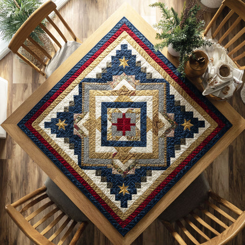 Frosty Night Quilted Table Topper NCU0NTD230