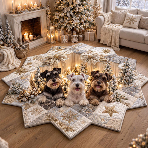Frosty Schnauzer Gift Custom Shape Area Rug SN0DV781