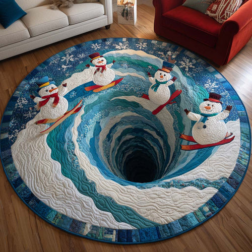 Frosty Spiral Quilted Round Mat NCU0NT10006