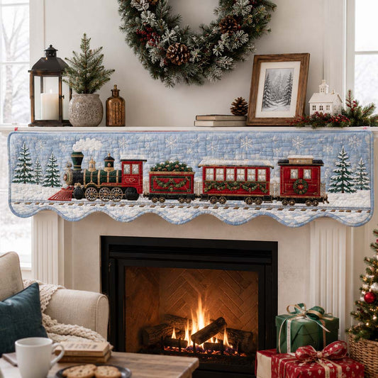 Frosty Wonderland Express Quilted Mantel Scarf SN0HH0275