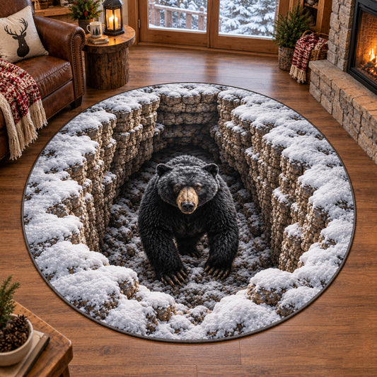 Frozen Bear Den Round Carpet SN0TV627
