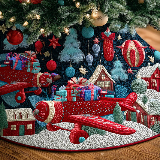 Frozen Evergreen Lane Christmas Quilted Tree Skirt NCU0NTD814