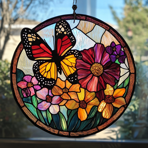 Garden Flutter Butterfly - Window Hanging Suncatcher NCU0PD008