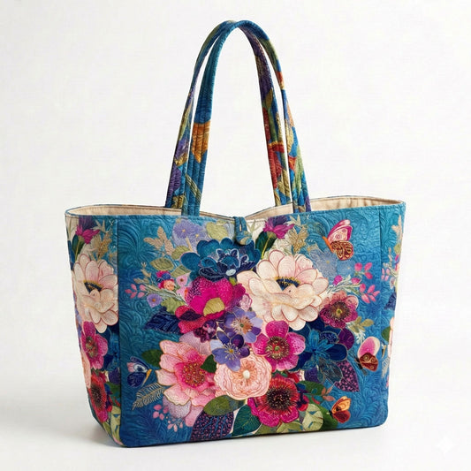 Garden Bloom Quilted Classic Tote Bag SN0NT023