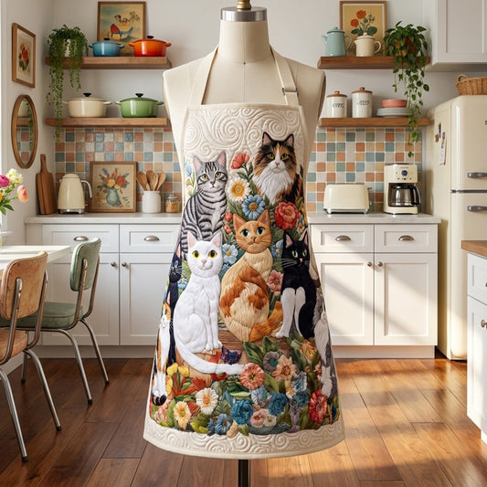 Garden Cat Tales Quilted Apron SN0PT149