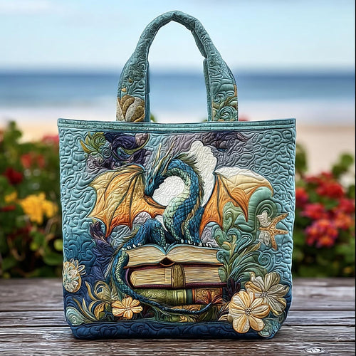 Garden Dragon Quilted Tote Bag NCU0DK9134
