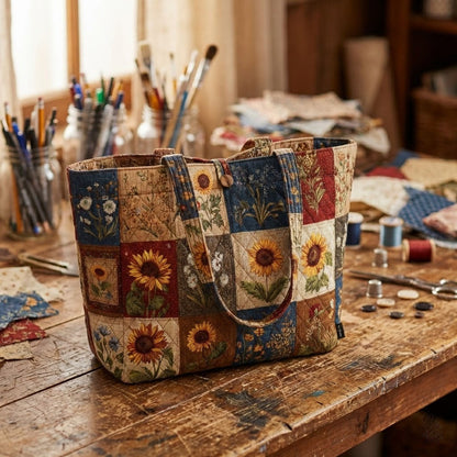 Garden Mosaic Quilted Classic Tote Bag SN0K001