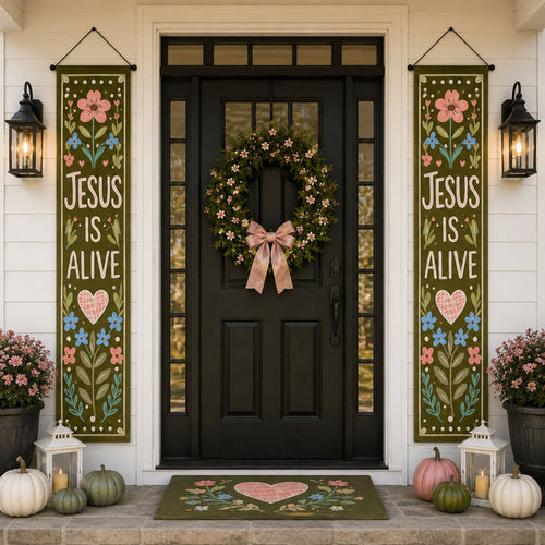 Garden Of Faith Welcome Door Banner SN0PT403