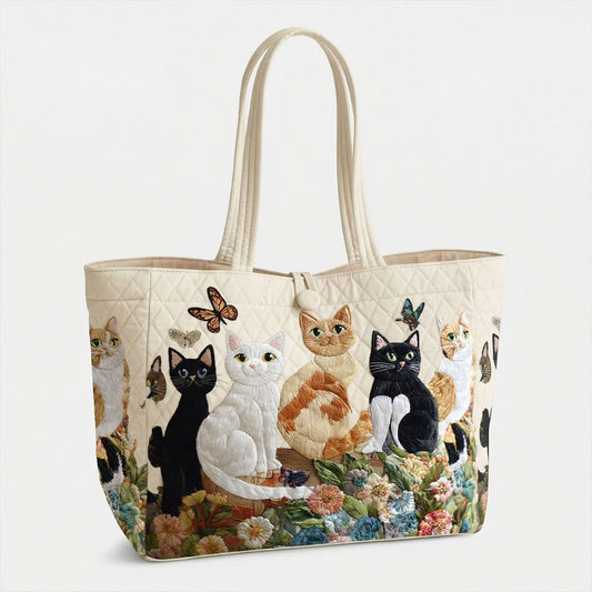 Garden Whiskers Quilted Classic Tote Bag SN0PT032