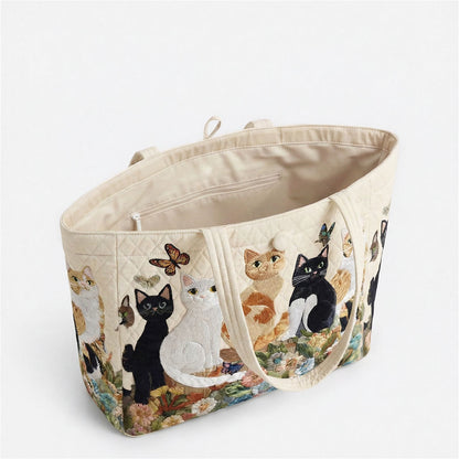 Garden Whiskers Quilted Classic Tote Bag SN0PT032