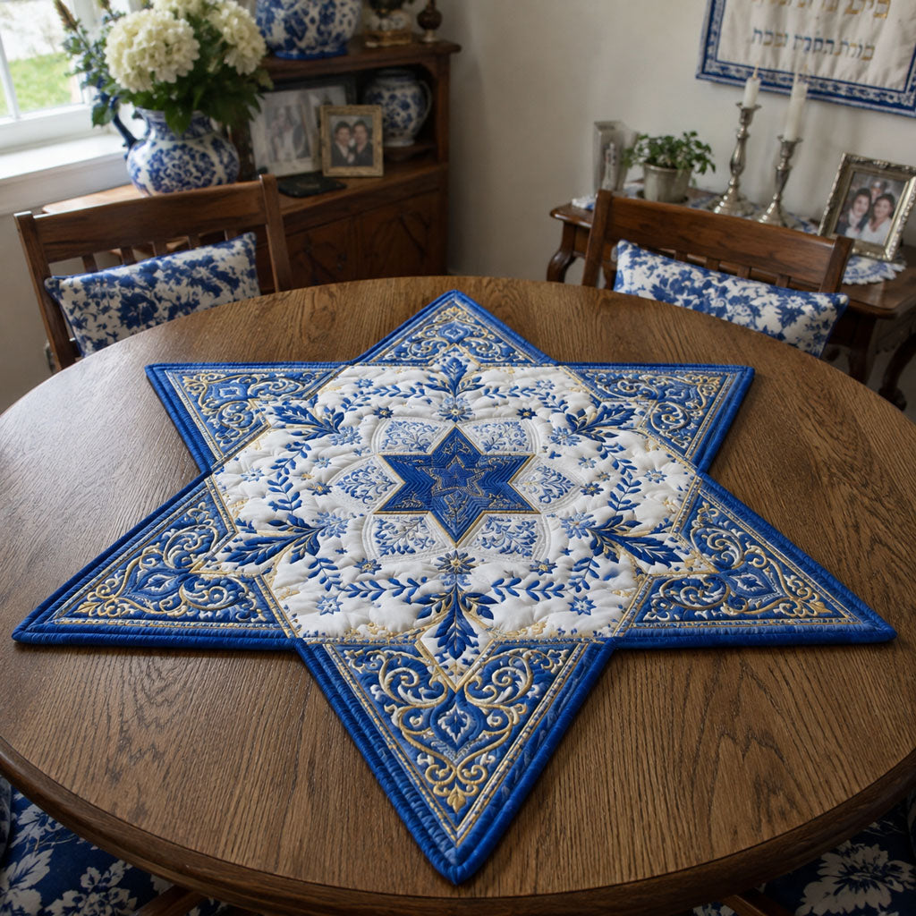 Garden of Heritage Custom Shape Quilted Table Topper SN0PT781