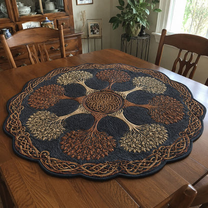 Garden of Life Custom Shape Quilted Table Topper SN0PT725