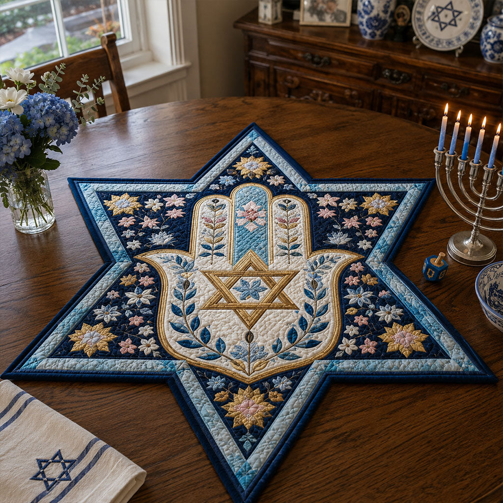 Garden of Light Custom Shape Quilted Table Topper SN0PT782