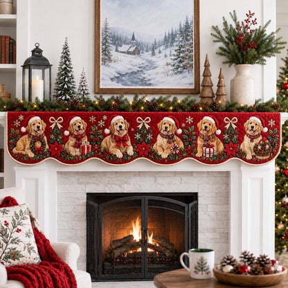 Garrison Golden Retriever Quilted Mantel Scarf SN0HH0396