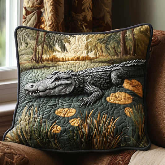 Gator Swamp Quilted Pillow Case NCU0DV5577